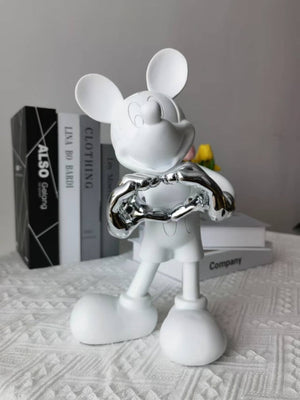 29/30cm Disney Mickey Mouse Figure Mickey Welcome Guests Children Toy Resin Model  Love Sitting Home Furnishing Halloween Gift acacuss