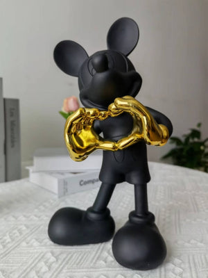 29/30cm Disney Mickey Mouse Figure Mickey Welcome Guests Children Toy Resin Model  Love Sitting Home Furnishing Halloween Gift acacuss