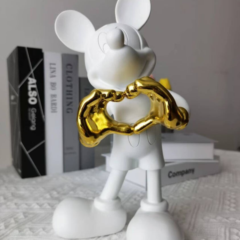 29/30cm Disney Mickey Mouse Figure Mickey Welcome Guests Children Toy Resin Model  Love Sitting Home Furnishing Halloween Gift acacuss