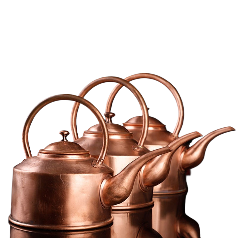 2L/3L Handmade Red Copper Teapot Tibetan Long Mouth Copper Kettle Boiling Water Kettle Kitchen Cold Kettle Pure Copper Tea Set acacuss
