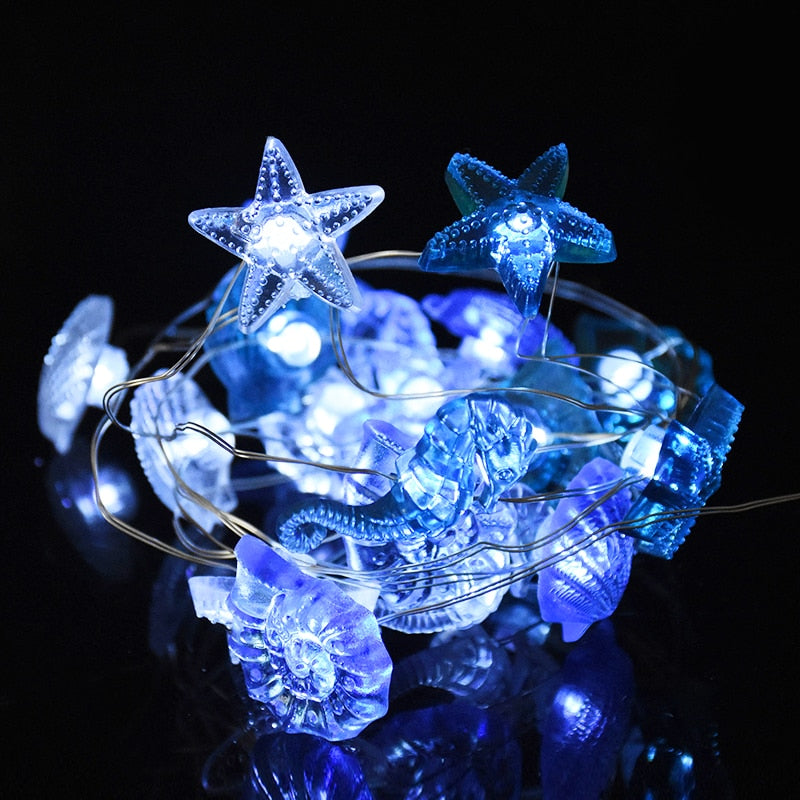 2M Sea Animals Turtle String Light Mermaid Party Under The Sea Birthday Party Decoration Beach Theme Fairy Light For Home Indoor acacuss