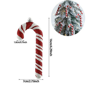 2Pcs Christmas Decoration Large Candy Cane DIY Xmas Tree Hanging Pendant Home Christmas Party Favors New Year Gift 2024 Navidad acacuss