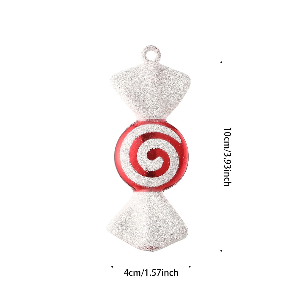 2Pcs Christmas Decoration Large Candy Cane DIY Xmas Tree Hanging Pendant Home Christmas Party Favors New Year Gift 2024 Navidad acacuss