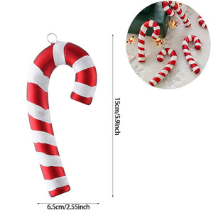 2Pcs Christmas Decoration Large Candy Cane DIY Xmas Tree Hanging Pendant Home Christmas Party Favors New Year Gift 2024 Navidad acacuss