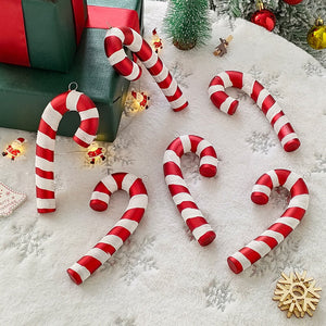 2Pcs Christmas Decoration Large Candy Cane DIY Xmas Tree Hanging Pendant Home Christmas Party Favors New Year Gift 2024 Navidad acacuss