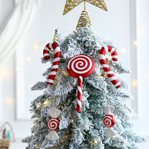 2Pcs Christmas Decoration Large Candy Cane DIY Xmas Tree Hanging Pendant Home Christmas Party Favors New Year Gift 2024 Navidad acacuss