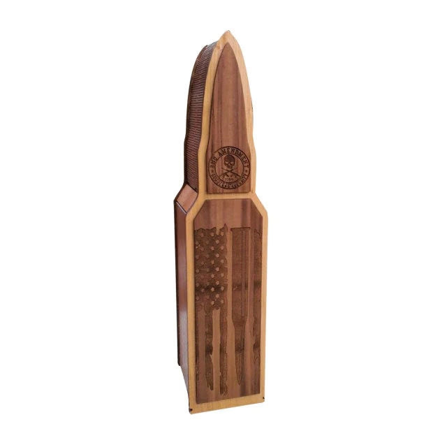 2nd Amendment Whiskey holder bullet flag wine holder Wooden flag box gun lover decor acacuss