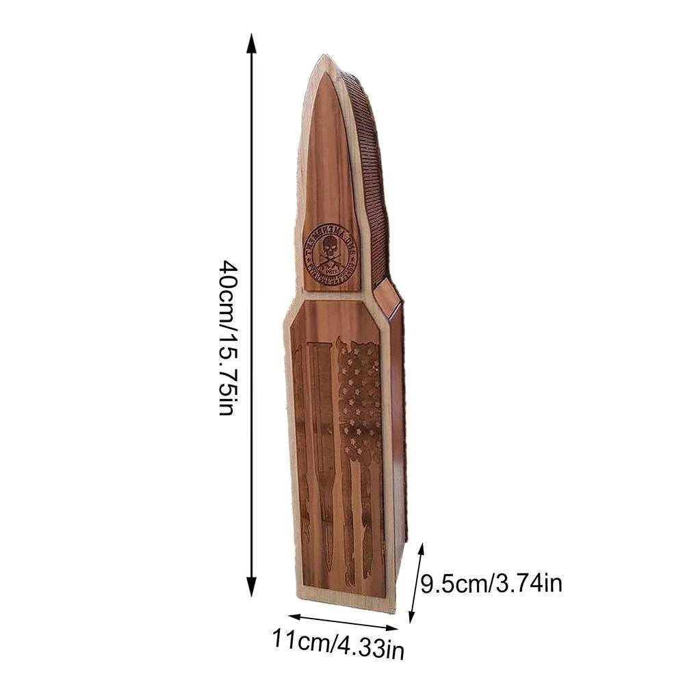 2nd Amendment Whiskey holder bullet flag wine holder Wooden flag box gun lover decor acacuss