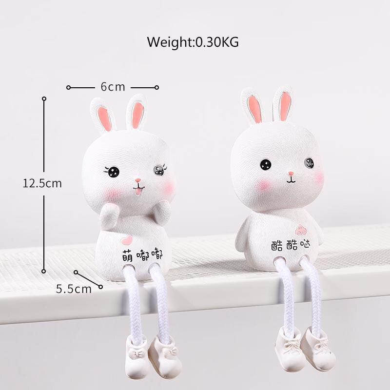 2pcs Resin Doll Ornament Cute Room Decoration Miniatures Nordic Home Decoration Accessories Indoor Figurines Children's Gifts acacuss