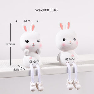 2pcs Resin Doll Ornament Cute Room Decoration Miniatures Nordic Home Decoration Accessories Indoor Figurines Children's Gifts acacuss