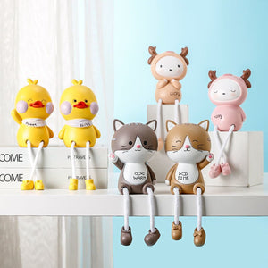 2pcs Resin Doll Ornament Cute Room Decoration Miniatures Nordic Home Decoration Accessories Indoor Figurines Children's Gifts acacuss