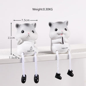 2pcs Resin Doll Ornament Cute Room Decoration Miniatures Nordic Home Decoration Accessories Indoor Figurines Children's Gifts acacuss