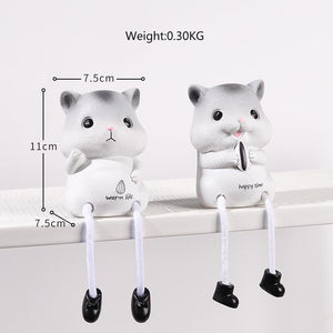 2pcs Resin Doll Ornament Cute Room Decoration Miniatures Nordic Home Decoration Accessories Indoor Figurines Children's Gifts acacuss