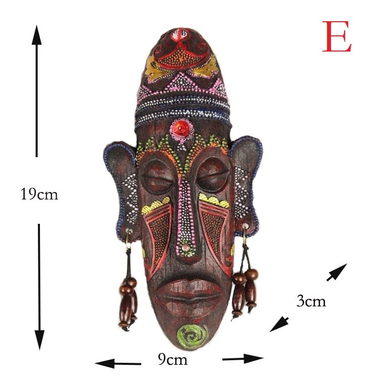 2pcs Zakka 3D Creative Resin Crafts Retro Decoration Gift African Masks For Home Sitting Room Bar Wall Hanging Decoration Metope acacuss
