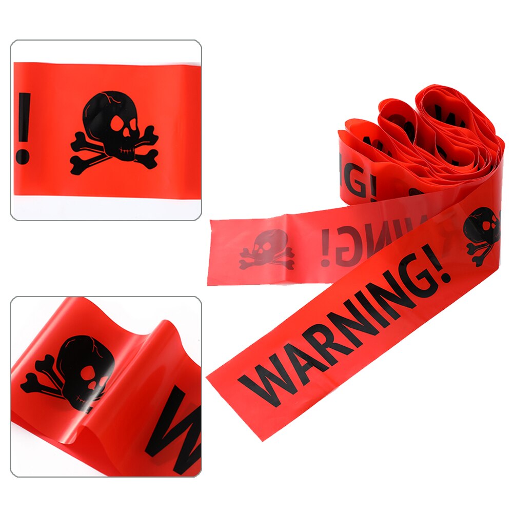 2pcs/set Halloween Warning Tape Signs Halloween Props Window Prop Party Danger Warning line Halloween Decoration Witch Balloons acacuss