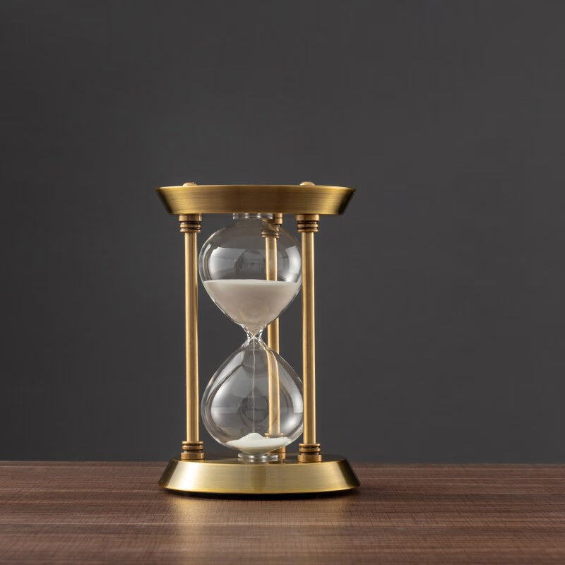 3/5/10 Minute Retro Metal Handicraft Hourglass Pendulum Home Office Desktop Arrangement Ornament Sand Timer Sandglass Decoration acacuss