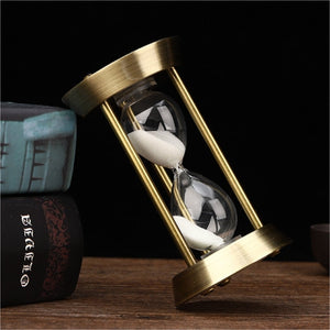 3/5/10 Minute Retro Metal Handicraft Hourglass Pendulum Home Office Desktop Arrangement Ornament Sand Timer Sandglass Decoration acacuss