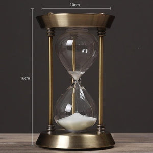3/5/10 Minute Retro Metal Handicraft Hourglass Pendulum Home Office Desktop Arrangement Ornament Sand Timer Sandglass Decoration acacuss