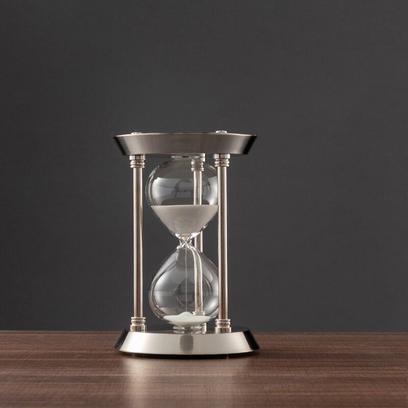 3/5/10 Minute Retro Metal Handicraft Hourglass Pendulum Home Office Desktop Arrangement Ornament Sand Timer Sandglass Decoration acacuss
