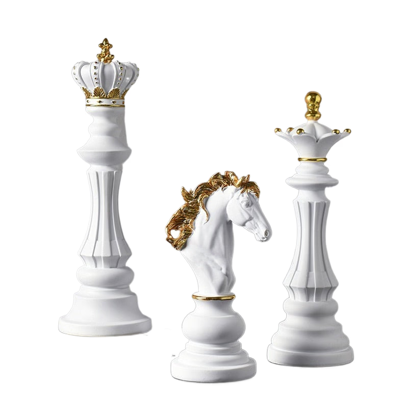 3 Pcs/Set Resin International Chess Figurine Modern Interior Decor Office Living Room Home Decoration Accessories acacuss
