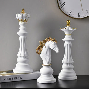 3 Pcs/Set Resin International Chess Figurine Modern Interior Decor Office Living Room Home Decoration Accessories acacuss