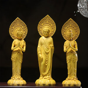 3 wooden buddha statue Guan Yin statue handmade wood carving Wood Statue Feng Shui buddha light pray at home religion statue acacuss