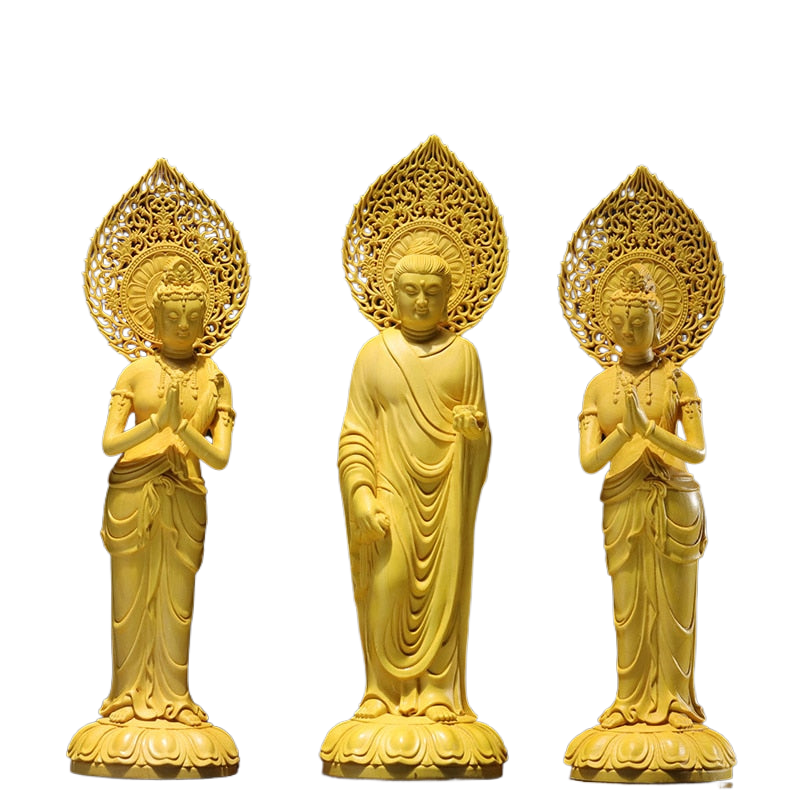 3 wooden buddha statue Guan Yin statue handmade wood carving Wood Statue Feng Shui buddha light pray at home religion statue acacuss