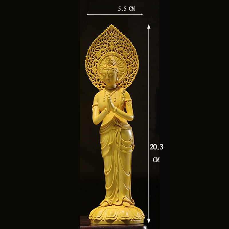 3 wooden buddha statue Guan Yin statue handmade wood carving Wood Statue Feng Shui buddha light pray at home religion statue acacuss