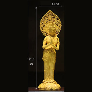 3 wooden buddha statue Guan Yin statue handmade wood carving Wood Statue Feng Shui buddha light pray at home religion statue acacuss