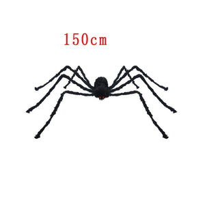 30/50/75/125/150/200cm Halloween Giant Black Plush Spider Halloween Decoration Props Kids Toy Haunted Outdoor Party House Decor acacuss