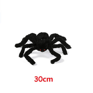 30/50/75/125/150/200cm Halloween Giant Black Plush Spider Halloween Decoration Props Kids Toy Haunted Outdoor Party House Decor acacuss