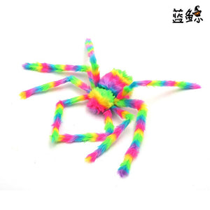 30/50/75/125/150/200cm Halloween Giant Black Plush Spider Halloween Decoration Props Kids Toy Haunted Outdoor Party House Decor acacuss