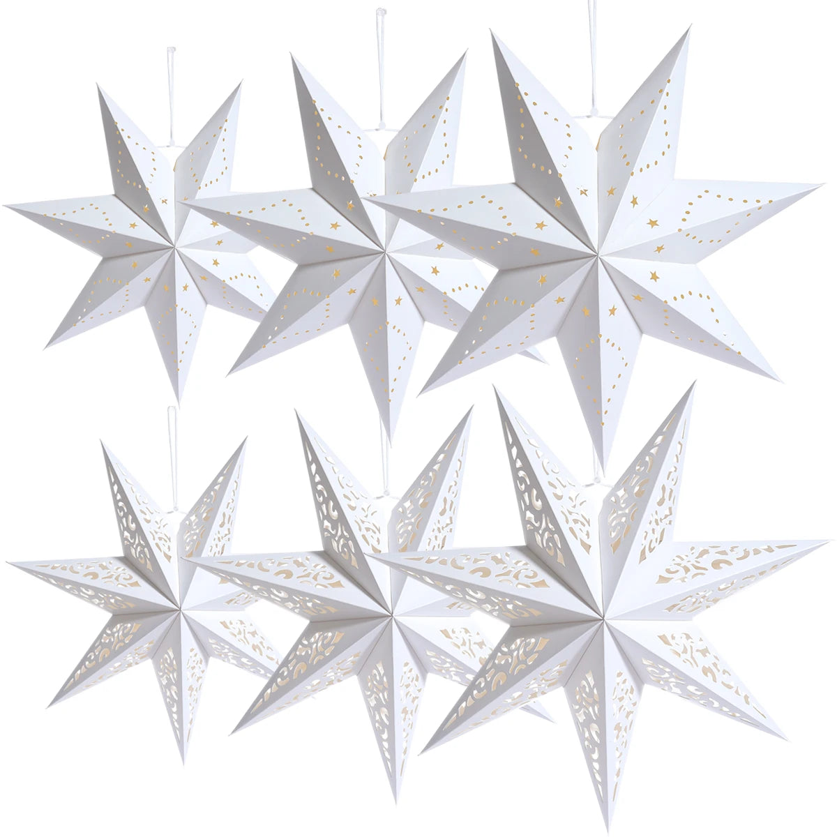30-75cm Hollow Star Hanging Pendant Eid Mubarak Christmas Ramadan Decoration 2023 Islamic Muslim Party Decor Ramadan Kareem Gift acacuss