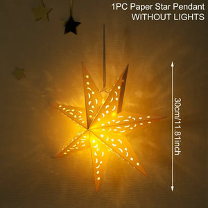 30-75cm Hollow Star Hanging Pendant Eid Mubarak Christmas Ramadan Decoration 2023 Islamic Muslim Party Decor Ramadan Kareem Gift acacuss