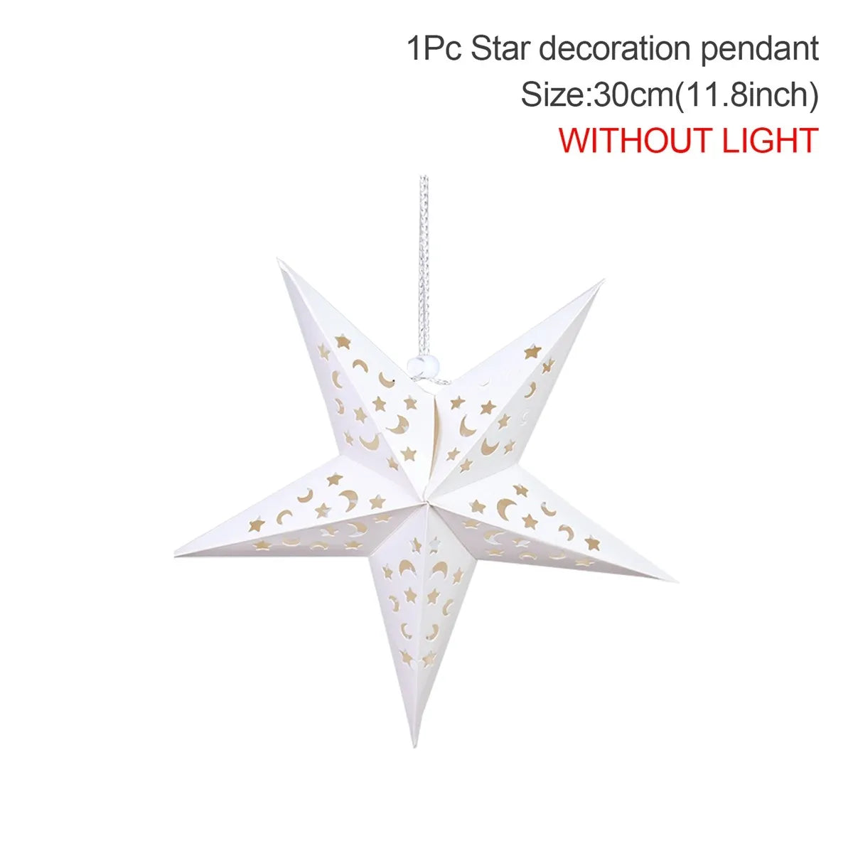 30-75cm Hollow Star Hanging Pendant Eid Mubarak Christmas Ramadan Decoration 2023 Islamic Muslim Party Decor Ramadan Kareem Gift acacuss