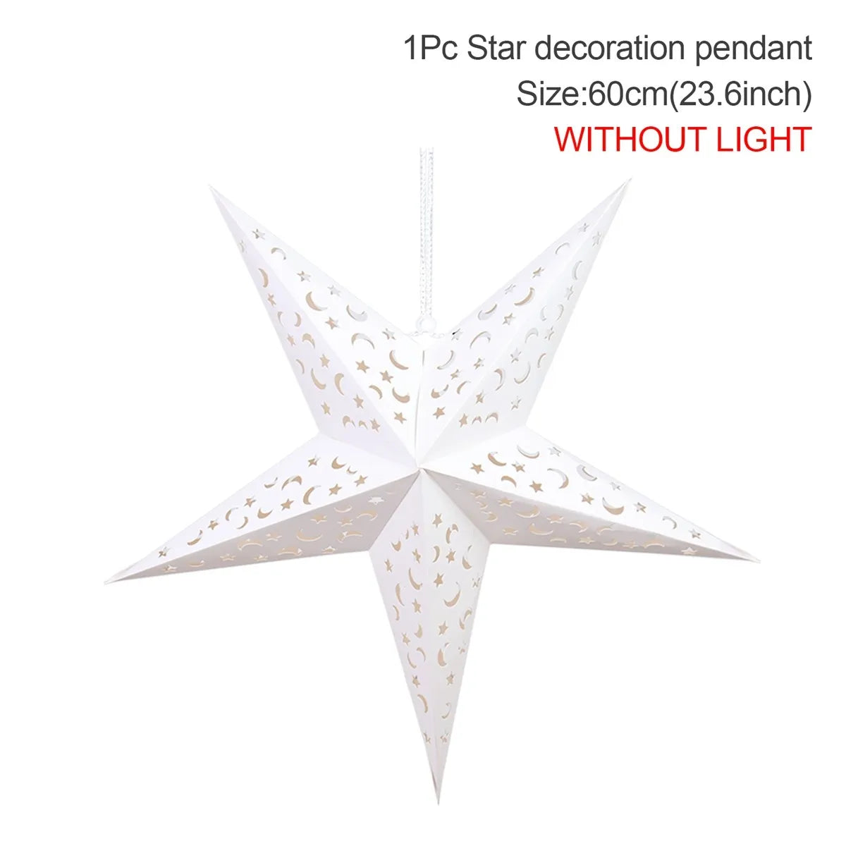 30-75cm Hollow Star Hanging Pendant Eid Mubarak Christmas Ramadan Decoration 2023 Islamic Muslim Party Decor Ramadan Kareem Gift acacuss