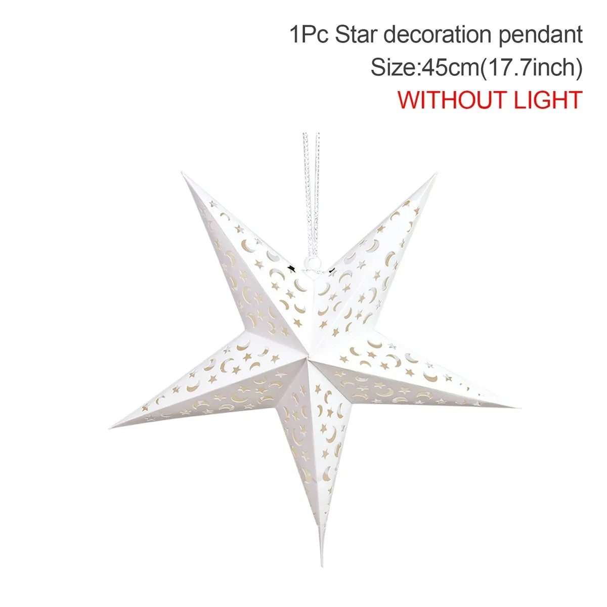 30-75cm Hollow Star Hanging Pendant Eid Mubarak Christmas Ramadan Decoration 2023 Islamic Muslim Party Decor Ramadan Kareem Gift acacuss
