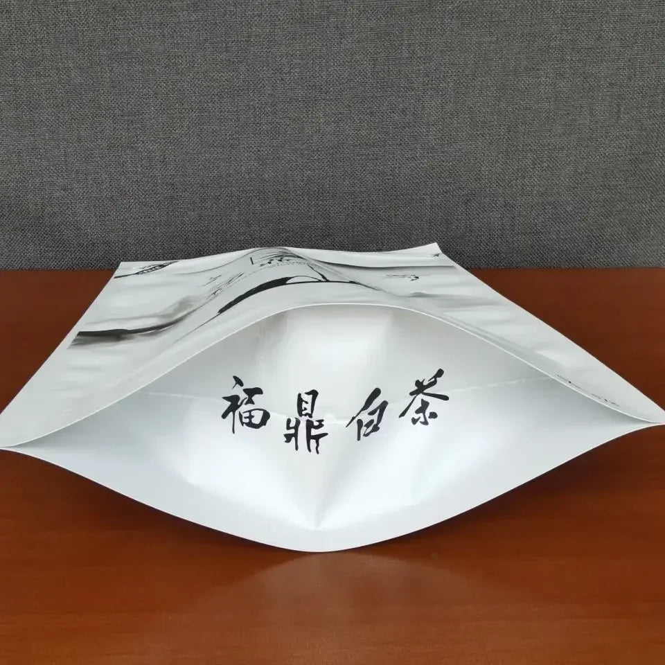 300g/350g Chinese XingJun Lao Bai Cha Zipper Bags Fuding White Tea Cake Recyclable Sealing Packing Gift Bag Dropshipping acacuss