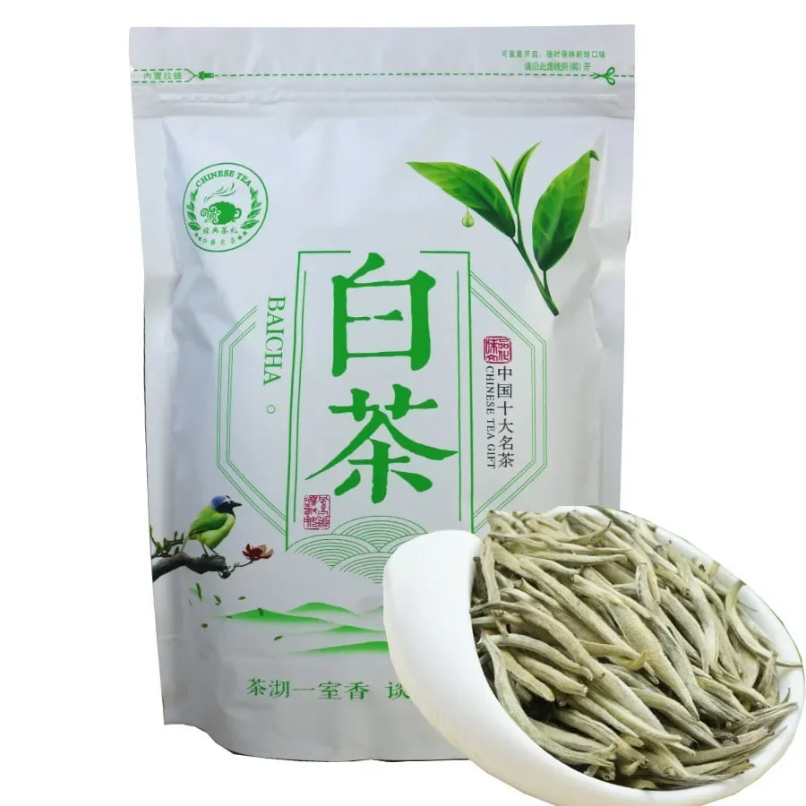 300g/350g Chinese XingJun Lao Bai Cha Zipper Bags Fuding White Tea Cake Recyclable Sealing Packing Gift Bag Dropshipping acacuss