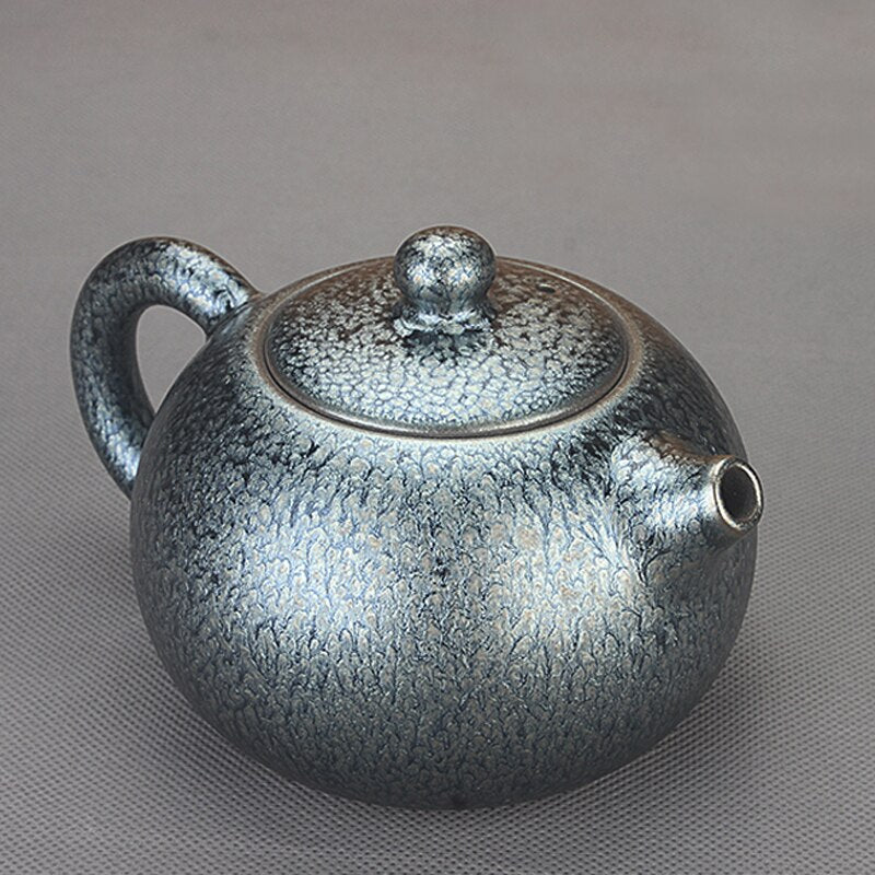 300ml Bloom Flower Tenmoku teapot beauties handmade porcelain Xishi Pot gift box packed authentic/JIANZHAN acacuss