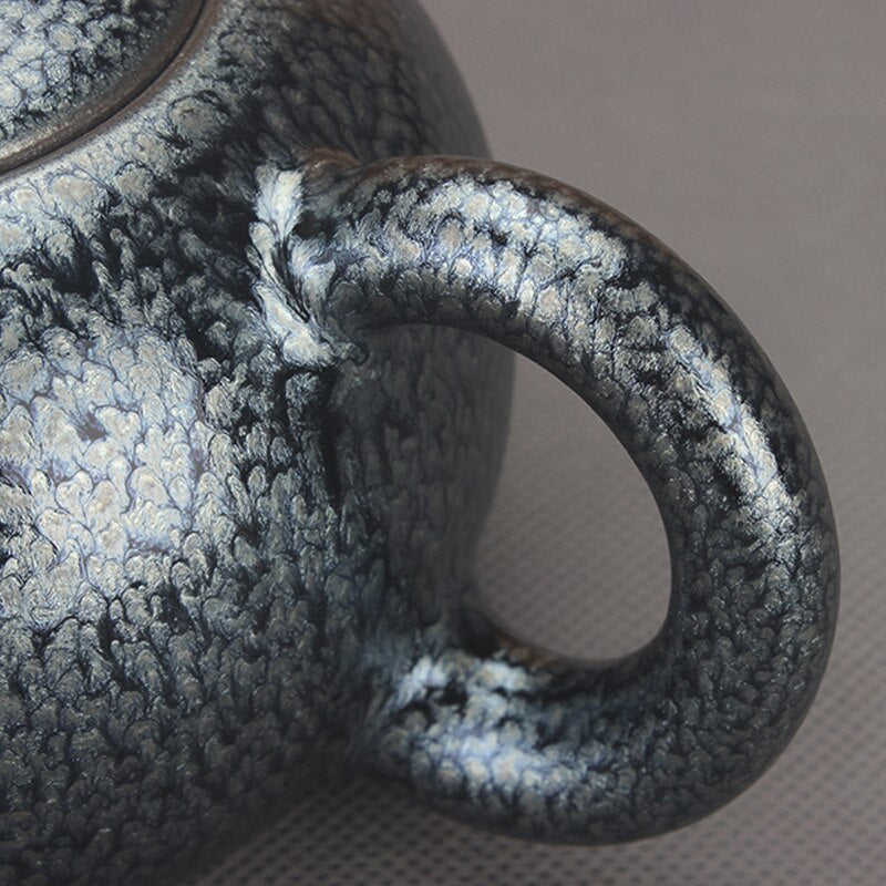 300ml Bloom Flower Tenmoku teapot beauties handmade porcelain Xishi Pot gift box packed authentic/JIANZHAN acacuss