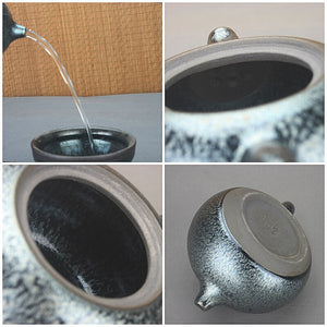 300ml Bloom Flower Tenmoku teapot beauties handmade porcelain Xishi Pot gift box packed authentic/JIANZHAN acacuss