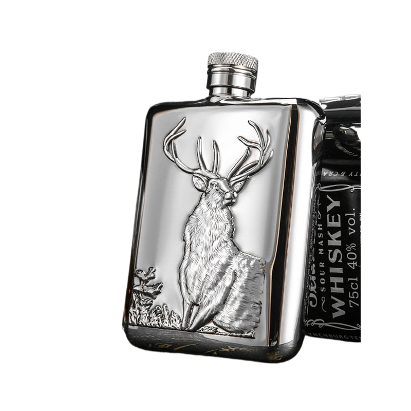 304 stainless steel wine pot outdoor portable 6 oz pure handmade fine wine set stainless steel hip flask flagon acacuss