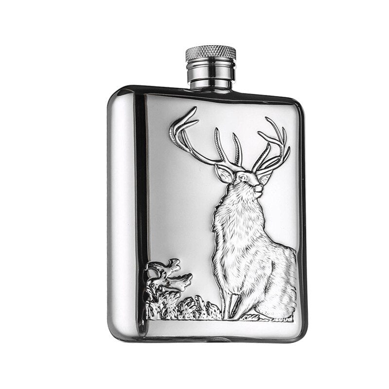 304 stainless steel wine pot outdoor portable 6 oz pure handmade fine wine set stainless steel hip flask flagon acacuss