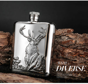 304 stainless steel wine pot outdoor portable 6 oz pure handmade fine wine set stainless steel hip flask flagon acacuss