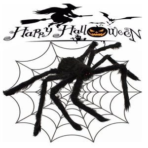 30cm/50cm/75cm/90cm/125cm/150cm/200cm Black Spider Halloween Decoration Haunted House Prop Indoor Outdoor Giant Decor acacuss