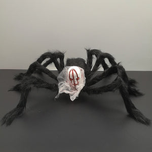 30cm, 50cm, 75cm, 90cm Giant Black Plush Spider Halloween Decorations for Home 2023 Outdoor Home Bar Haunted House Horror Props acacuss