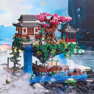 3320PCS Blocks Tree House Diamond Building Garden Architecture Waterfall Light DIY Bricks Cherry Blossom Toy For Kids Adult Gift acacuss