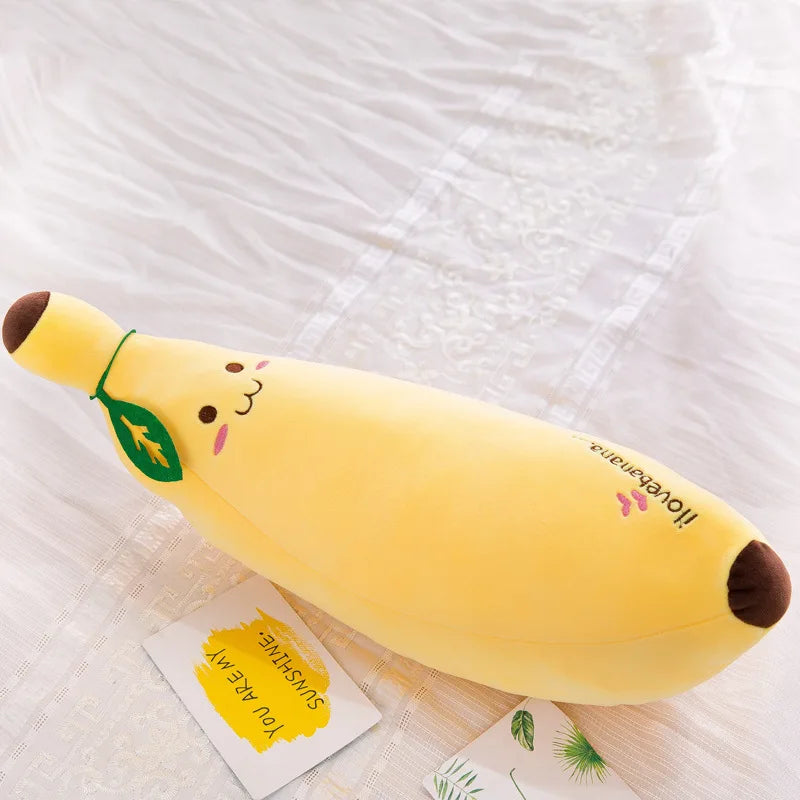 35-100cm Soft Banana Plush Pillow Down Cotton Doll Simulation Fruit Cushion Child Birthday Gift Baby Comfort Doll Home Decor acacuss