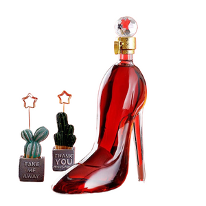 350/700ML High-heeled Shoes Shape Whisky Decanter Luxurious Glass Merlot Rum Wine Bottle Women Gift acacuss